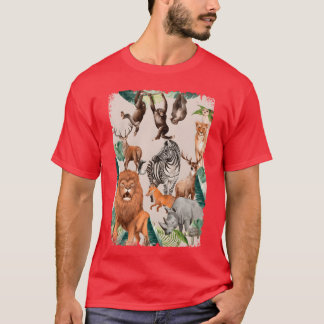 T-shirt Garçons Filles ami Animaux Sauvages