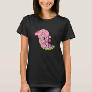 T-shirt Garçons Filles Enfants Cute Amphibien Axolotl Grun