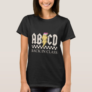 T-shirt Garçons Filles Enseignants Retour à l'école ABCD R