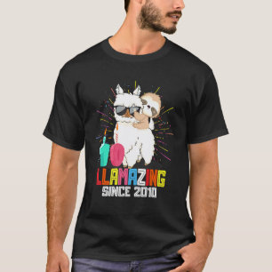 T-shirt Garçons Filles Llamazing 10ème Anniversaire Pares