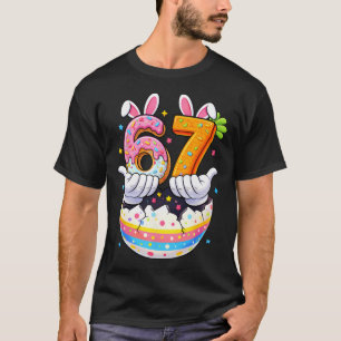 T-shirt Garçons Filles Pâques Œufs Lapin Drôle Six Sept 67
