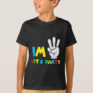 T-shirt Garçons Filles Troisième Anniversaire Chemise 3e A