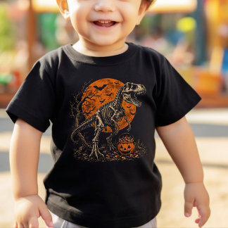 T-shirt Garçons Halloween Squelette Citrouille Épouvantabl