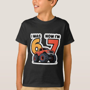 T-shirt Garçons j'avais 6 ans maintenant j'ai 7 ans camion