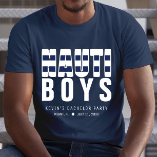 T-shirt Garçons Nauti Drôle de fête de Bachelor marin