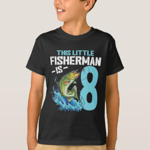 T-shirt Garçons Pêche Anniversaire Chemise 8 Ans Poisson G