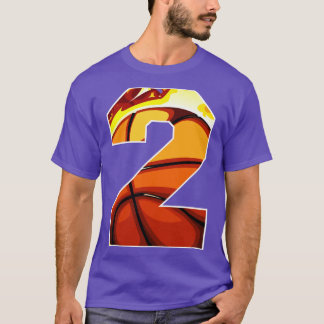 T-shirt Garçons Personnalisés Numéro 2 cadeau de basket-ba