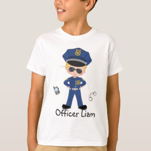 T-shirt Garçons personnalisés Officier de police Applica
