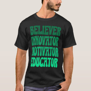 T-shirt Garçons Rétro Croyant Motivateur Innovateur Educat