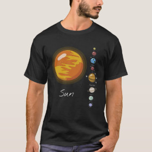 T-shirt Garçons Système Solaire Planète Astronautes de l'e