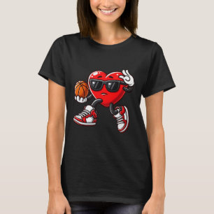 T-shirt Garçons Toddler Coeur mignon Jouer Basket-ball Val
