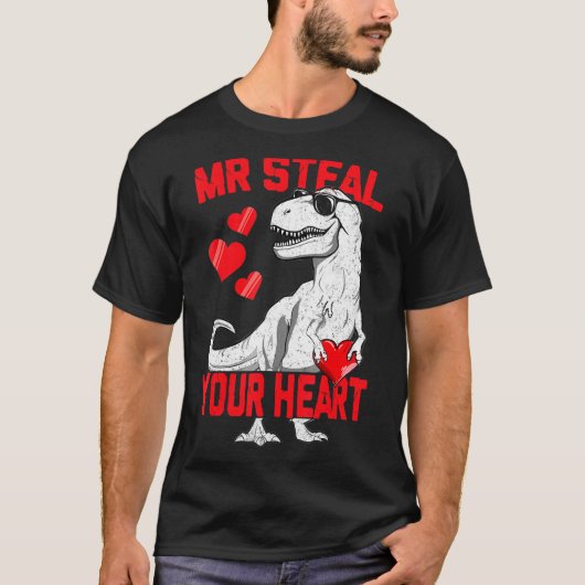 T-shirt Garçons Valentine M. Steal Votre Coeur Trex Dino T (Devant)