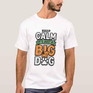 T-shirt Garde calme grand chien design vectoriel vintage_1