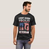 T-shirt Garde côtière Fière vétéran (Devant entier)