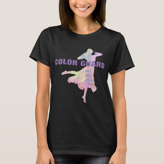 T-shirt Garde Couleur Avec Danse Spin (Devant)