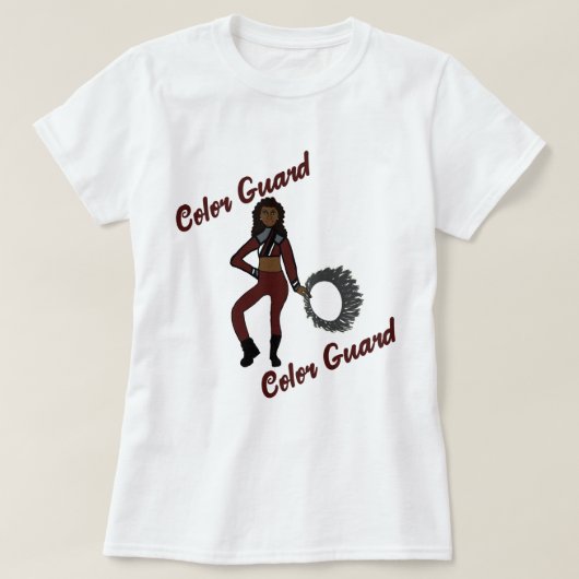 T-Shirt Garde de couleur bordeaux acier (Design devant)