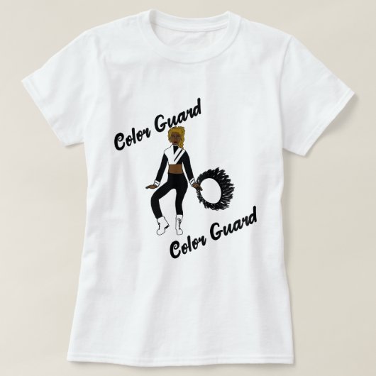 T-Shirt Garde de couleur Noir Blanc (Design devant)