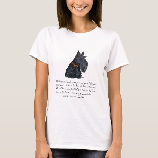 T-shirt Garde de Terrier Écossais (Devant)