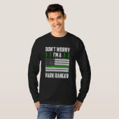 T-shirt Garde forestier Drapeau américain Agent de conserv (Devant entier)