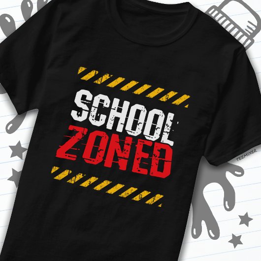 T-shirt Garde-passage de l'école de la route zonée