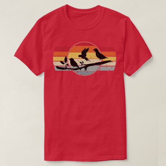 T-shirt Garden Birds Retro 2 (Design devant)