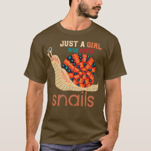 T-shirt Garden Girl Animal Gift Slug Vintage Snail 