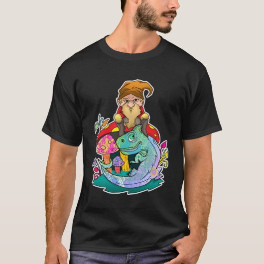 T-shirt Garden Gnome Chameleon Gnomes Adventure Co (Devant)