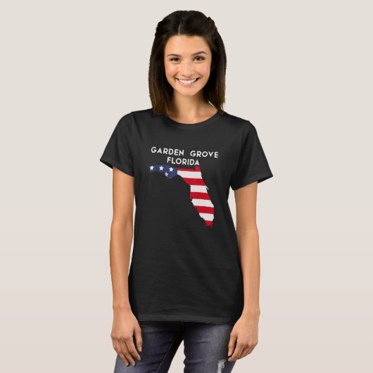 T-shirt Garden Grove Florida USA State America Travel Flor (Devant entier)