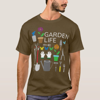 T-shirt Garden Life Plante Amoureux Floral Fleurs Légumes