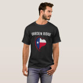 T-shirt Garden Ridge Texas Flag Heart Design Unification & (Devant entier)