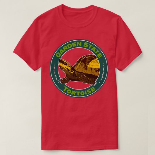 T-shirt Garden State Tortoise Flowerback Box Turtle (Design devant)