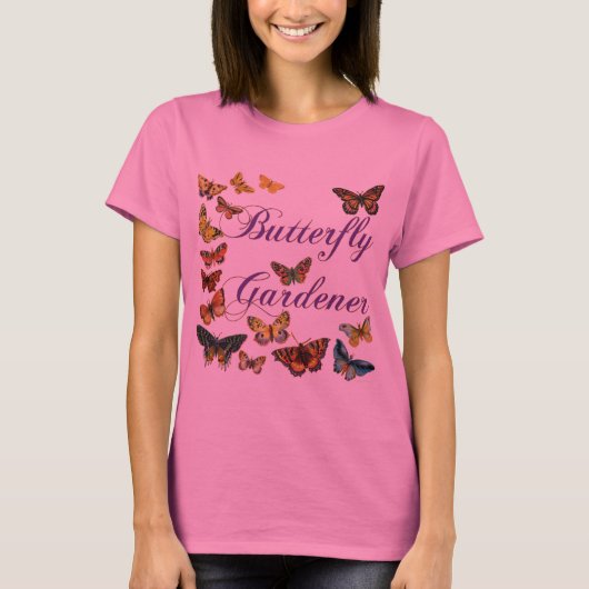T-shirt Gardener papillon dire avec papillons Tee (Devant)