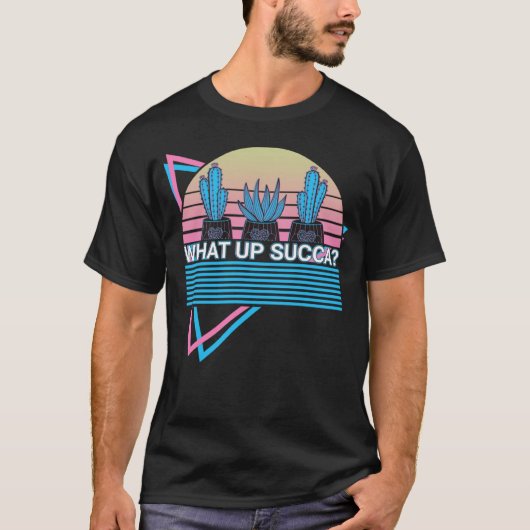 T-shirt Gardening Gardener Retro What Up Succa (Devant)
