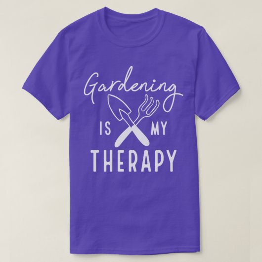 T-shirt Gardening Is My Therapy        (4)  (Design devant)