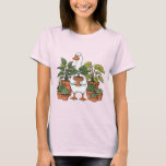 T-shirt Gardening Mom Plant Lover Home Garden Planting Art<br><div class="desc">Charming gardening design featuring a graceful swan surrounded by plants, celebrating the joy of home gardening and plant care. This nature-inspired artwork reflects the peaceful beauty of tending a garden, planting flowers, and enjoying greenery at home. Perfect for gardening moms, plant lovers, home gardeners, and nature enthusiasts who enjoy growing...</div>