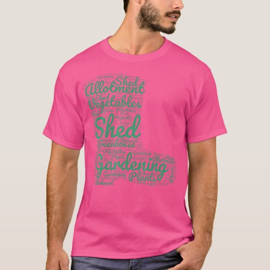 T-shirt Gardening Word Cloud Allotment Gardener Gardening (Devant)