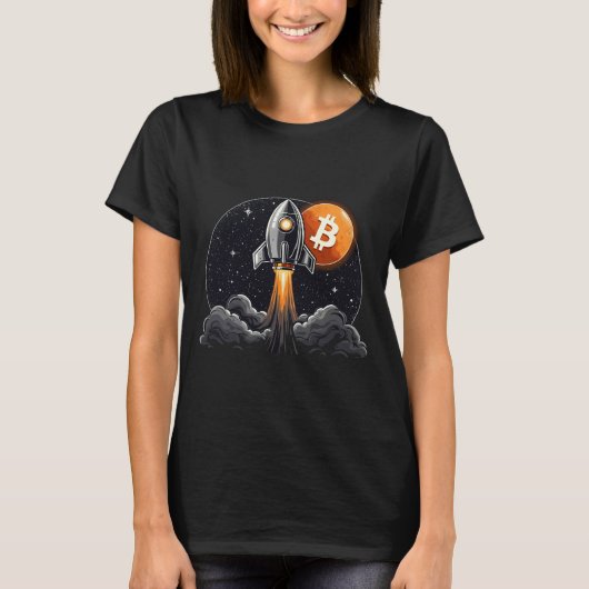 T-shirt Garder Bitcoin jusqu'à la Lune (Devant)