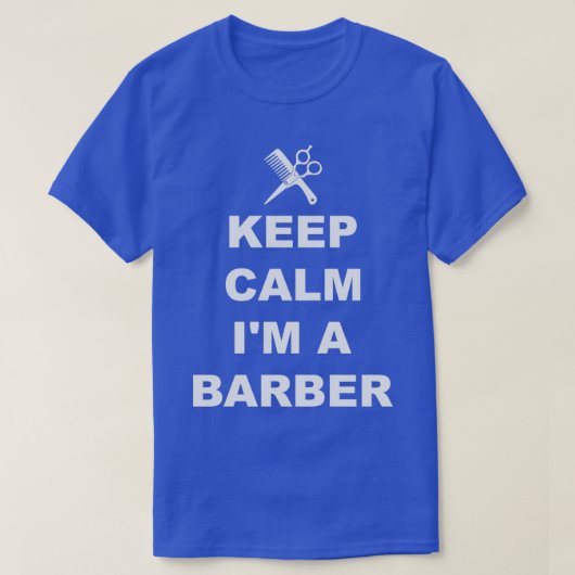 T-shirt Garder Calme Barber Coiffure Coupe Ciseaux Salon J (Design devant)