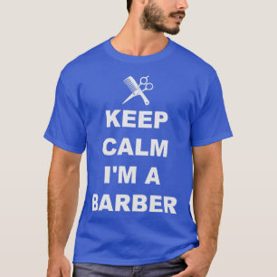 T-shirt Garder Calme Barber Coiffure Coupe Ciseaux Salon J