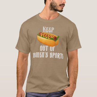 T-shirt Garder hotdog hors des sports féminins rétro