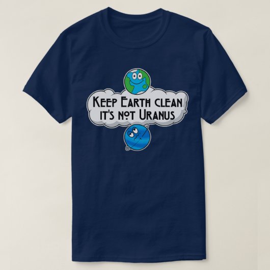 T-shirt Garder la Terre propre son espace astronomique non (Design devant)