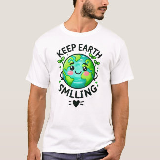 T-shirt Garder la Terre souriante