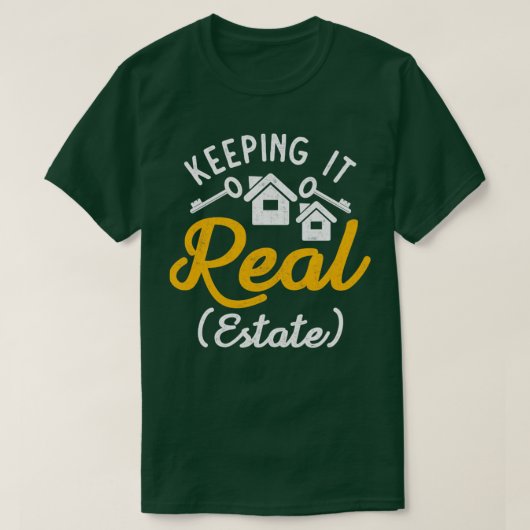 T-shirt Garder les Pieds sur Terre Immobiliers (Design devant)