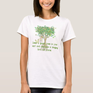 T-shirt Garder un arbre vert dans votre cœur et peut-être