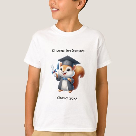 T-shirt Gardergarten Garduen Graduate Cute Squirrel Grad (Devant)