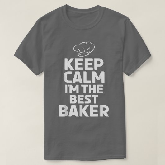 T-shirt Gardez Calm le meilleur Baker Cuisine Baking Baker (Design devant)