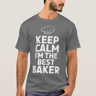 T-shirt Gardez Calm le meilleur Baker Cuisine Baking Baker
