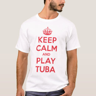 T-shirt Gardez la chemise calme de tuba de jeu