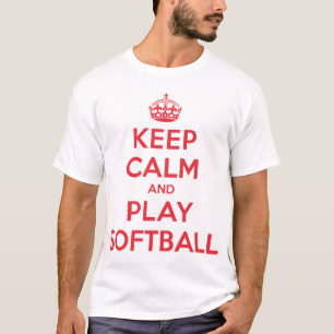 T-shirt Gardez la chemise calme du base-ball de jeu