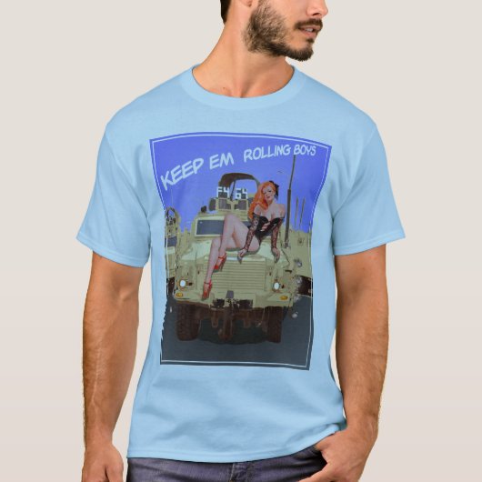 T-shirt Gardez la copie de roulement de fin de support (Devant)